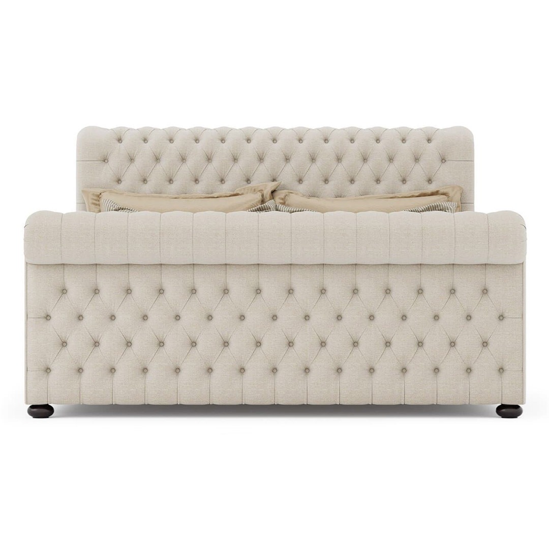 Bushwick Hand Tufted Bed Frame in Beige