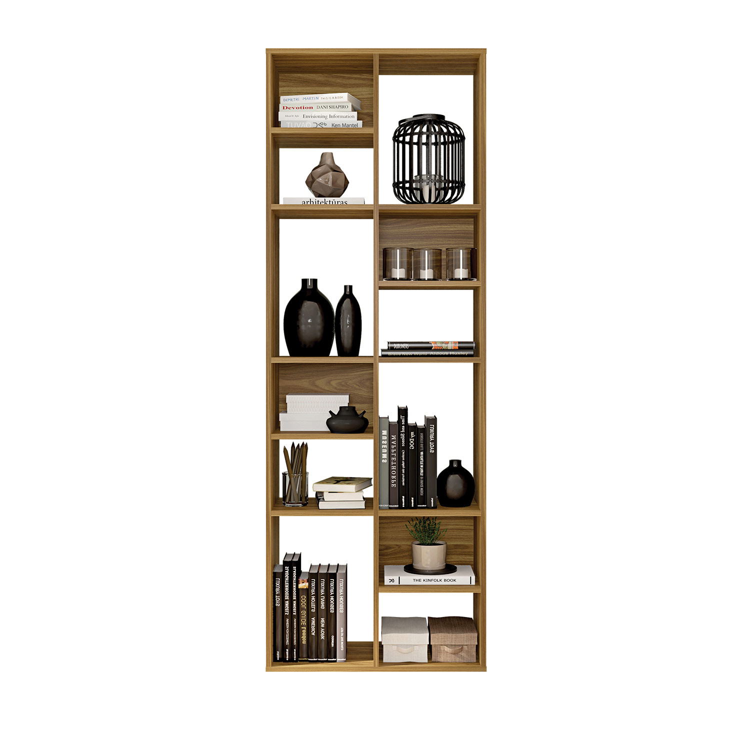 Lider Design Classic URBAN Bookshelf with 12 Shelves in Oak