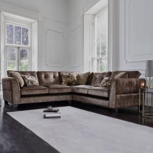 Ariana Large Fabric Classic Back Corner Sofa 