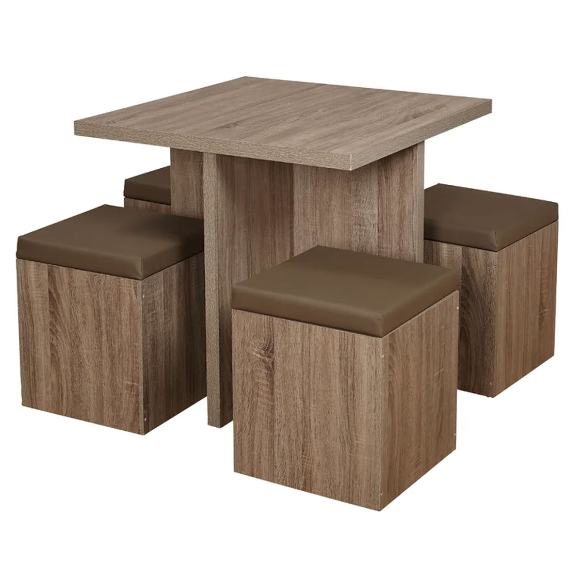 Badillo 4 - Person Dining Set in Brown