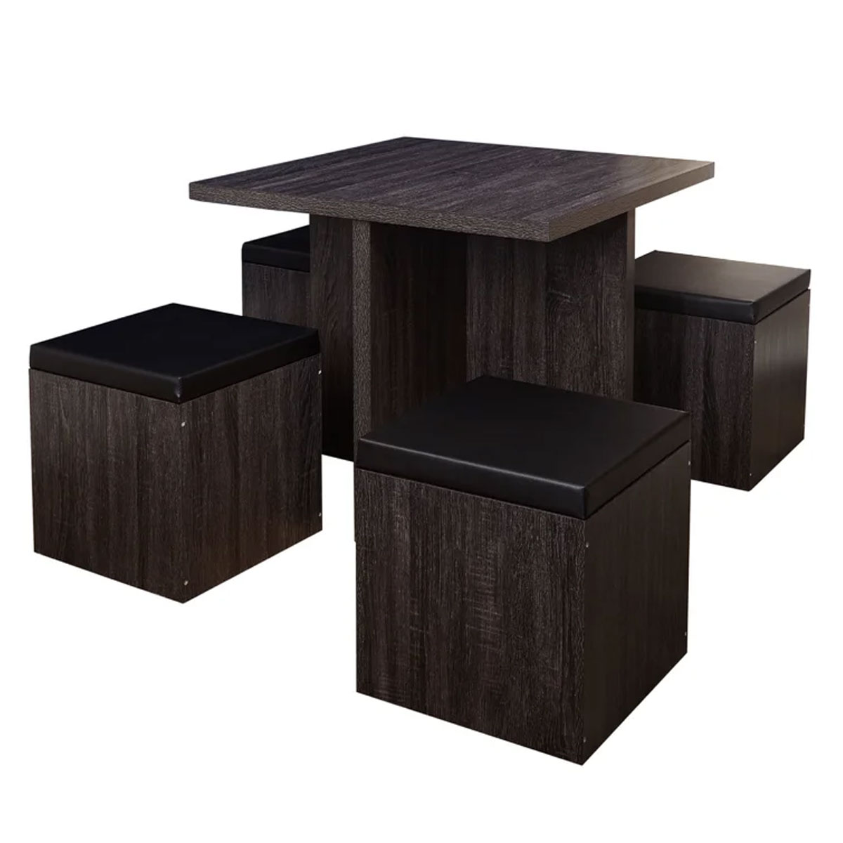 Badillo 4 - Person Dining Set in Dark Grey