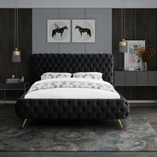 Eisner Hand Tufted Velvet Upholstered Queen and King Bed