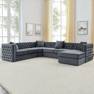 Ragnar Wide Velvet Left Hand Facing Corner Sectional