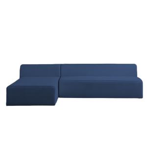 Celona Modern L-Shaped Sectionals Sofa Chaise Right Orientation in Blu...