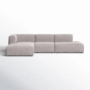 Shonnard L-Shaped 3 Piece Modular Sectional Sofa in Beige