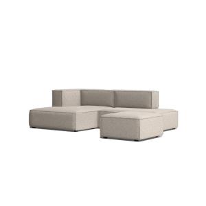 Sven 3-Piece Sectional Sofa with Chaise in Beige