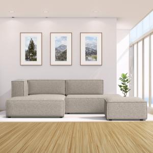 Sven 3-Piece Sectional Sofa with Chaise in Beige