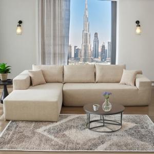 Gulbranson 2-Piece Upholstered Sectional in Beige
