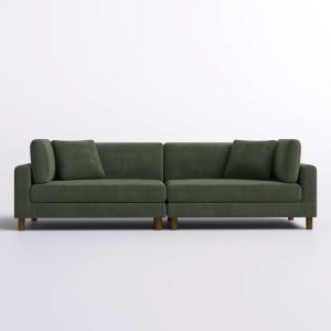 Assel Corduroy Modular Sofa 84H x 296W x 116cm in Green