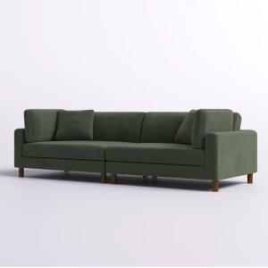 Assel Corduroy Modular Sofa 84H x 296W x 116cm in Green