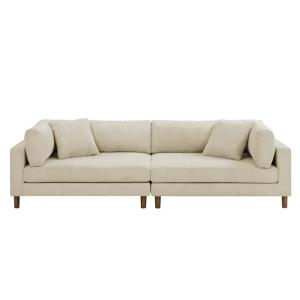 Assel Corduroy Modular Sofa in Beige  