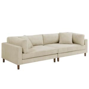 Assel Corduroy Modular Sofa in Beige  