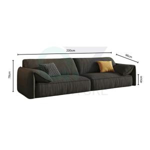 Alexander Comfort Extra Long Sofa in Black