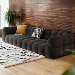 Sleek Midnight Sofa Set in Black