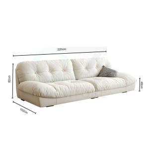 Modern Off-White Pillow Top Loveseat