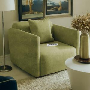 Valencia Velvet Armchair in Green