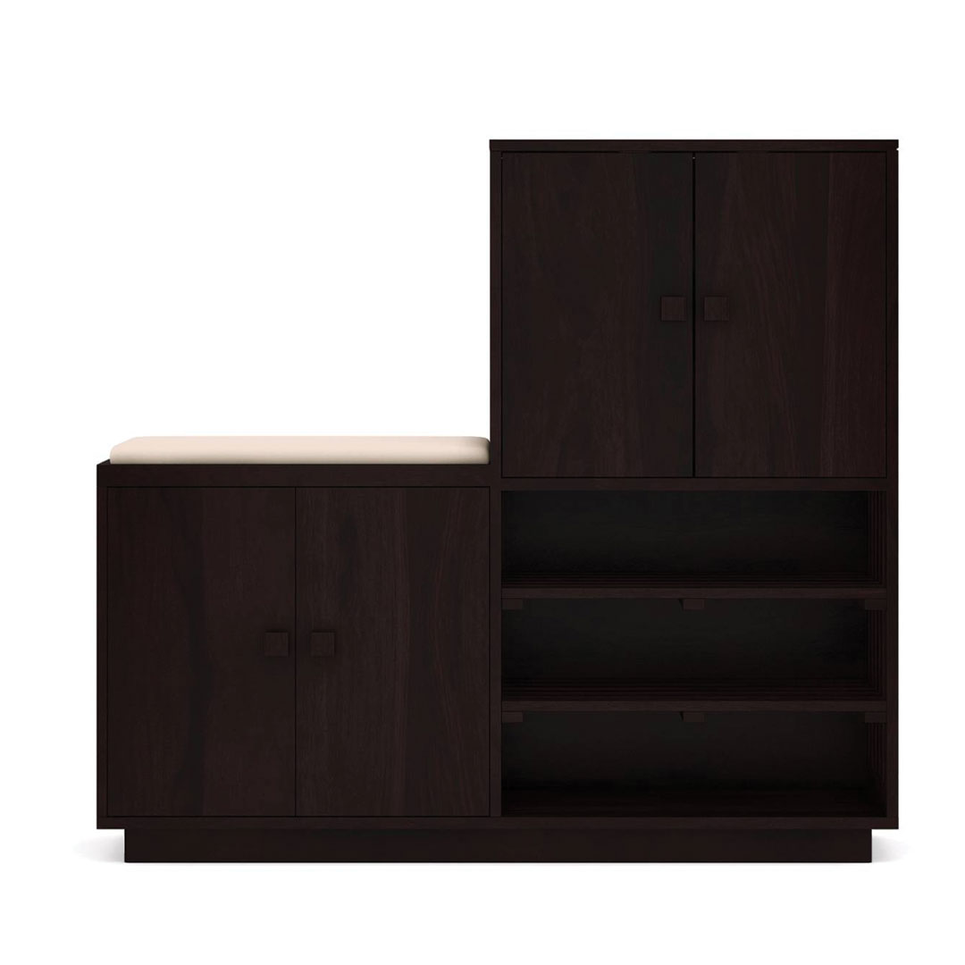 Wellington Shoe Rack & Bench in Brown