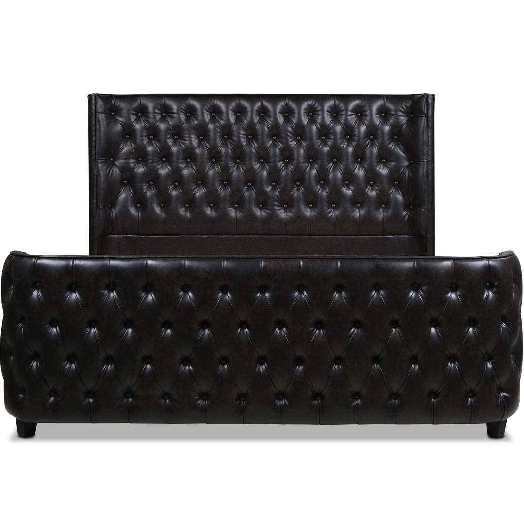 Brooklyn Button Tufted Upholstered Bed in Black