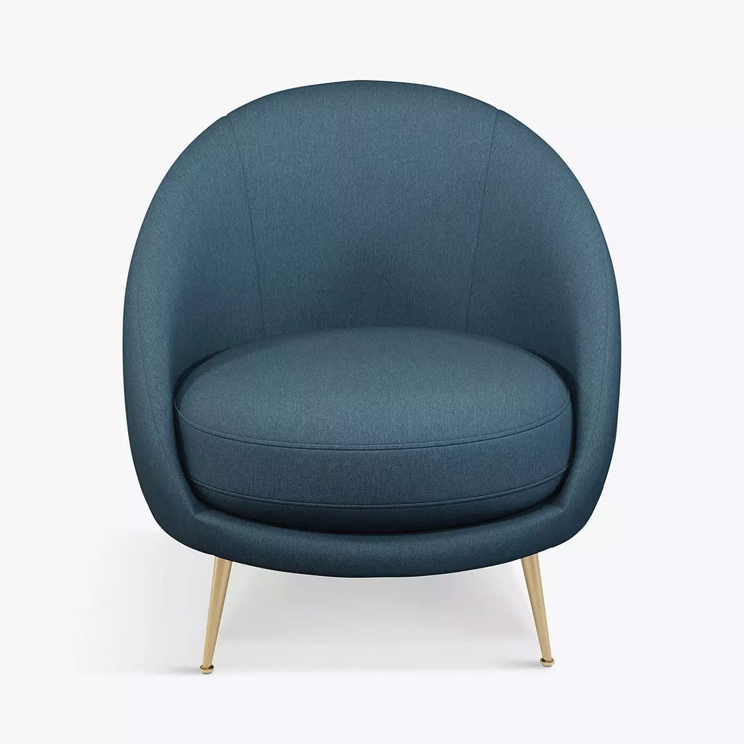 Arch Armchair in Navy Blue