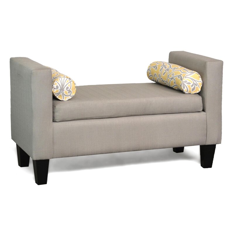 Johntwo Upholstered Bench in Grey