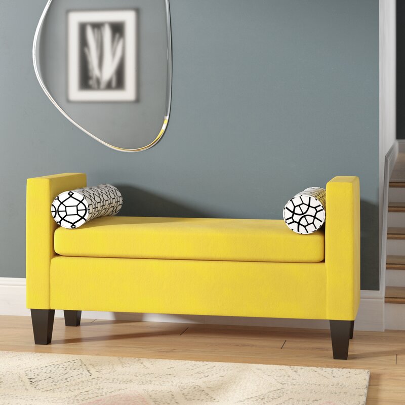 Johntwo Upholstered Bench in Yellow